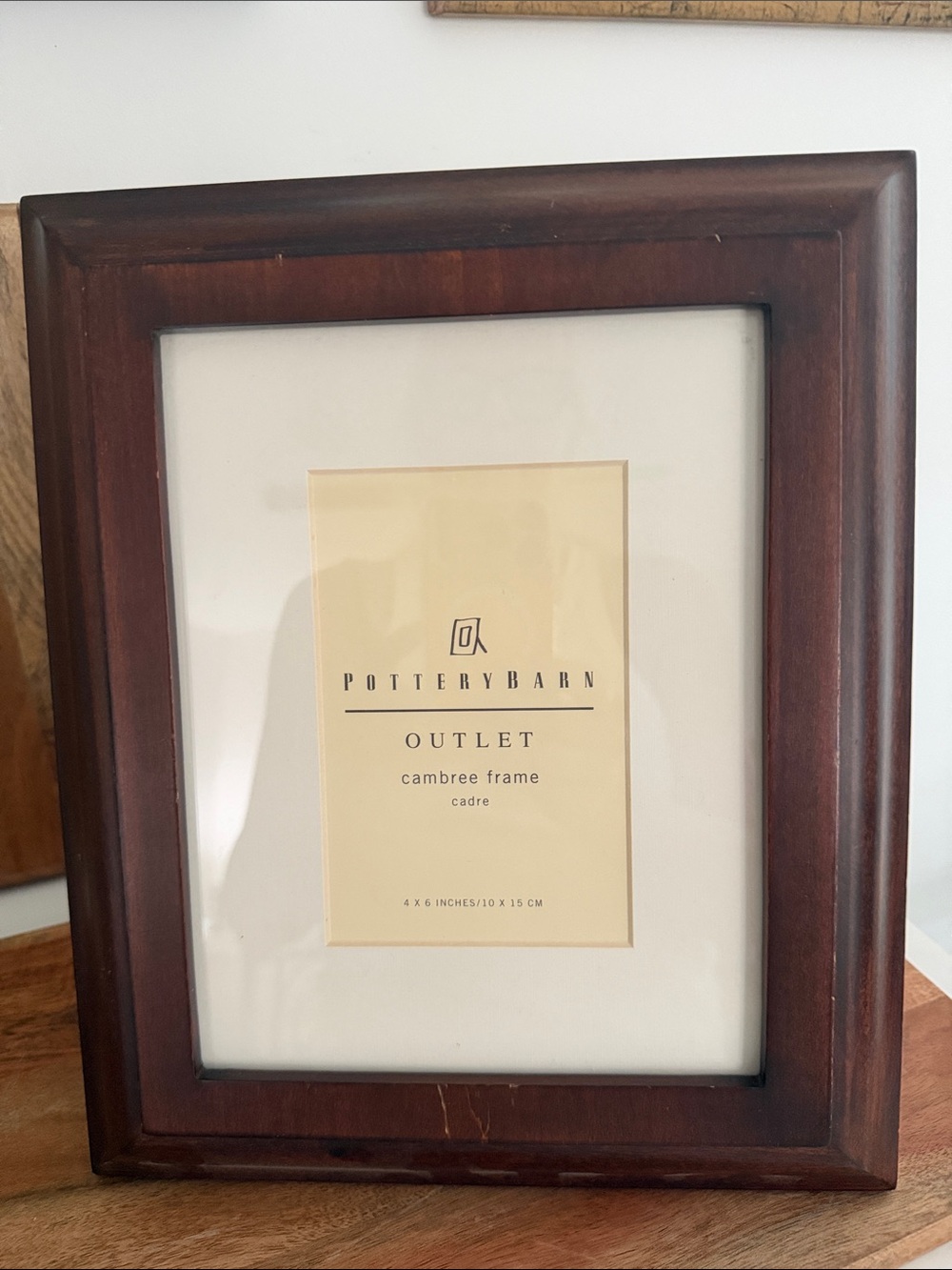 Pottery Barn Outlet Dark Brown Wood Picture Frame with Matting